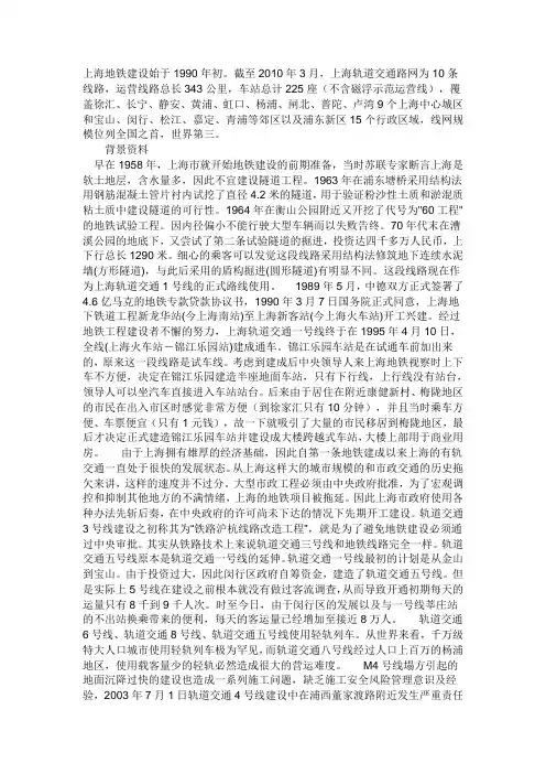 上海地铁史