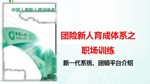 国寿团险渠道业务处理实操之新一代系统团销平台介绍9页