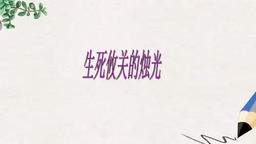 四年级语文下册《生死攸关的烛光》课件2 湘教版