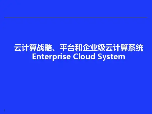云计算战略、平台和企业级云计算系统ECS