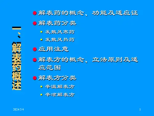 解表药方ppt课件