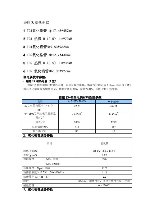 R型热电偶