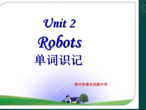 人教版选修7 unit 2 Robots单词识记课件