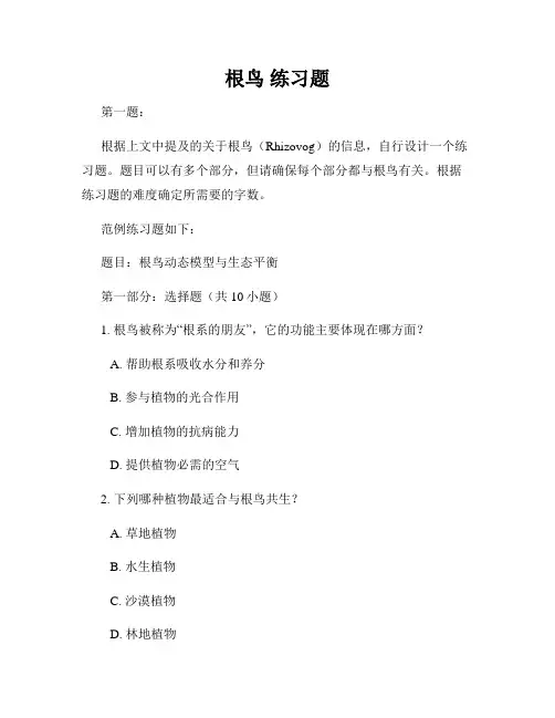 根鸟 练习题