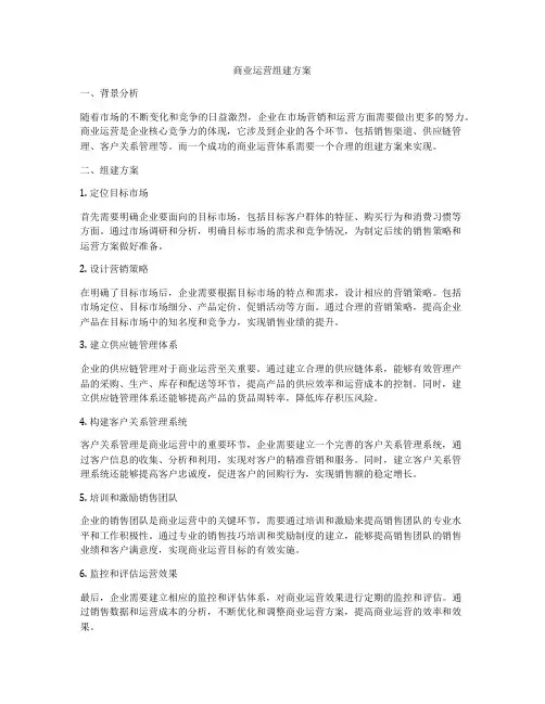 商业运营组建方案