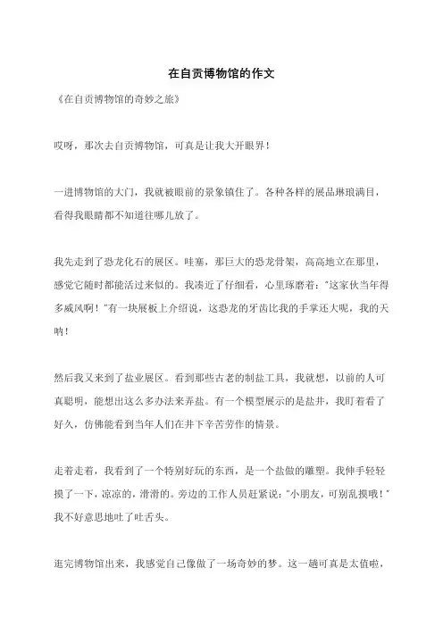 在自贡博物馆的作文