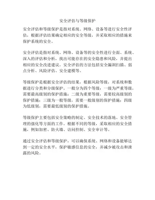 安全评估与等级保护