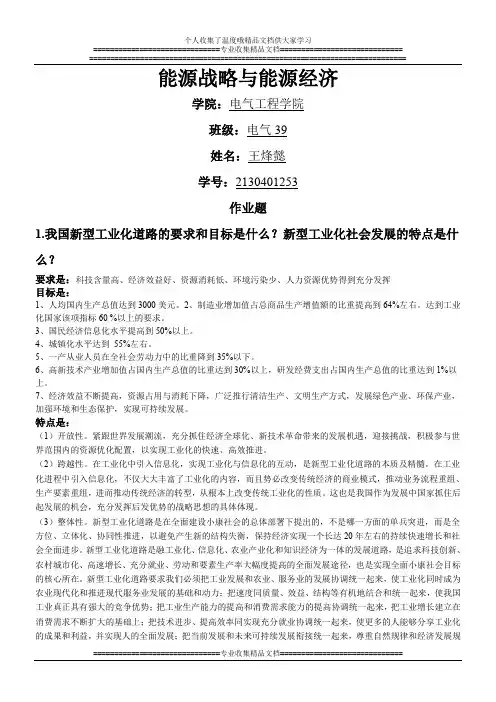 能源战略与能源经济