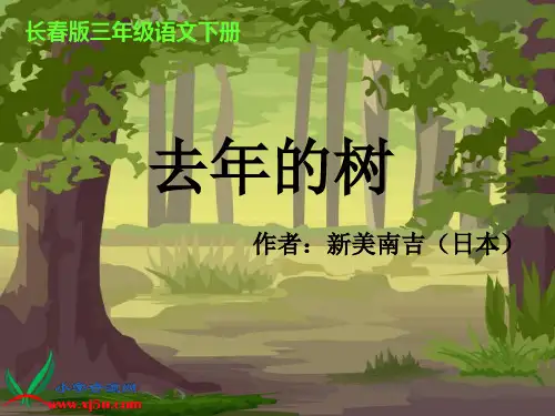 长春版语文三年级下册《去年的树》PPT课件