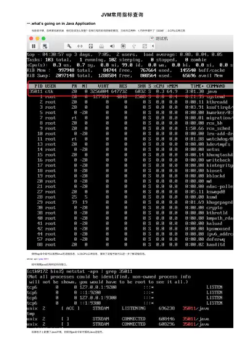 JVM常用指标查询