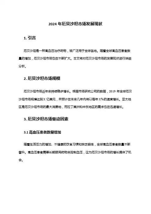 2024年厄贝沙坦市场发展现状
