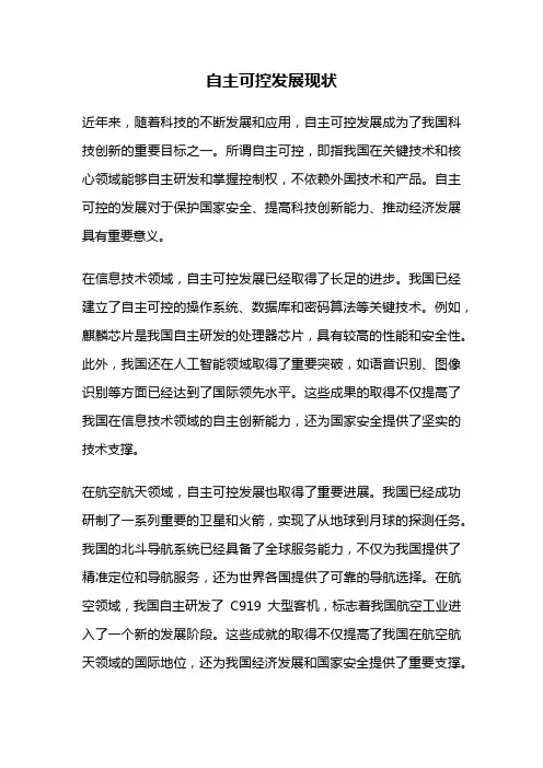 自主可控发展现状