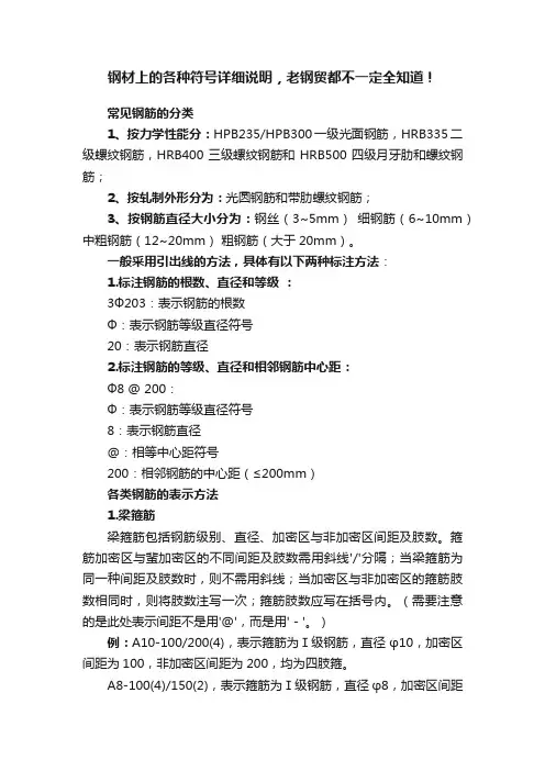 钢材上的各种符号详细说明，老钢贸都不一定全知道！