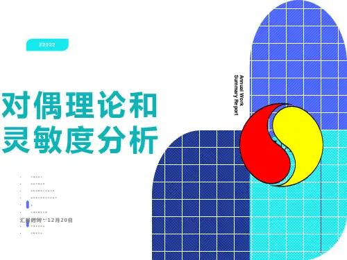 对偶理论和灵敏度分析(新)