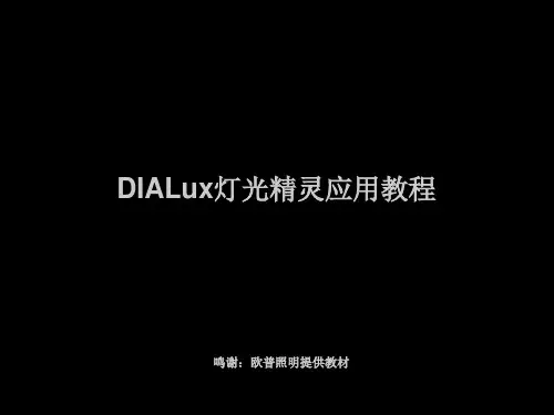 DIALux精灵应用教程(动画版)