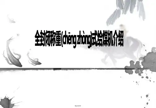全封闭称重式给煤机介绍