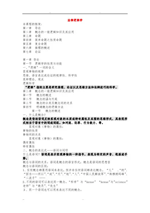 法律逻辑学全彩讲义全
