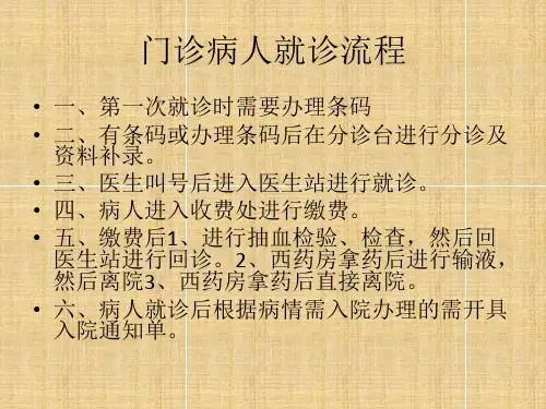 门诊病人操作流程 ppt课件