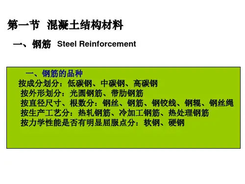 建筑结构材料混凝土基本构件学习PPT