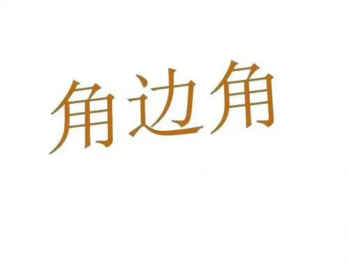 华师大版八年级数学上册 课件：13.2.4 角边角