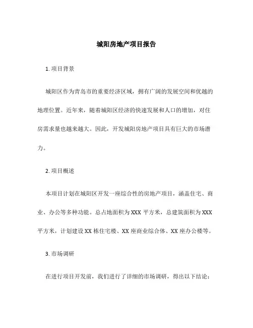 城阳房地产项目报告