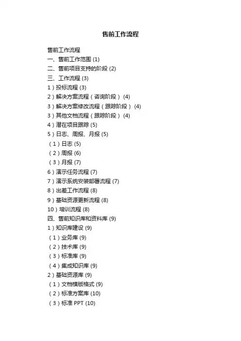 售前工作流程