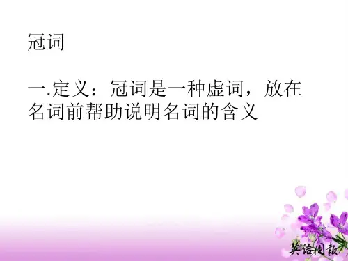 高中冠词课件