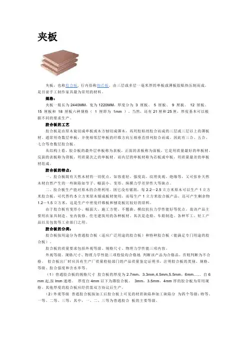 板材规格