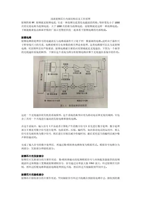 浅谈射频芯片内部结构以及工作原理