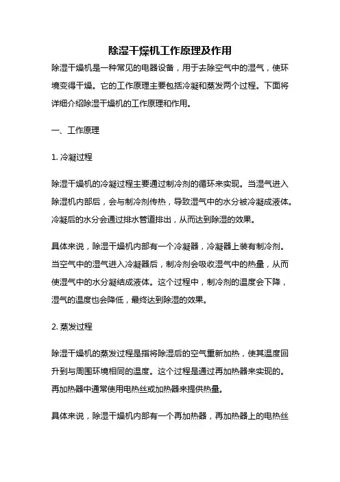 除湿干燥机工作原理及作用