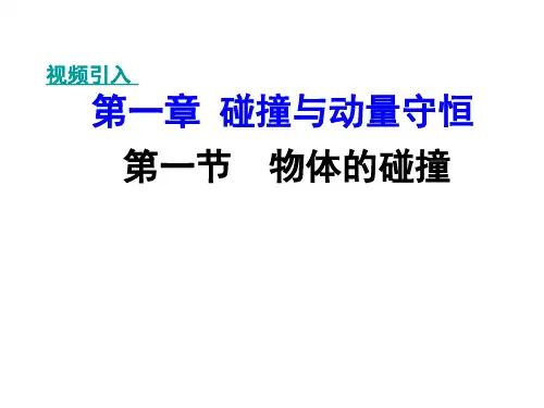 物体的碰撞  动量与冲量