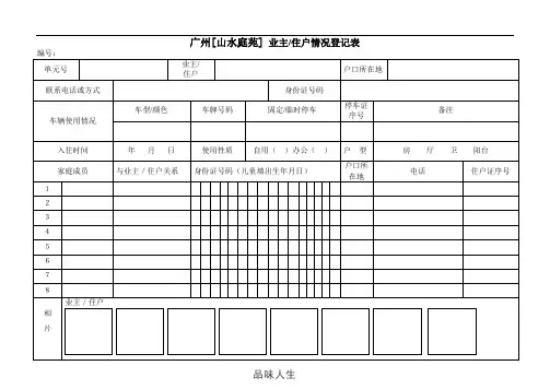 表2-业主住户情况登记表.doc