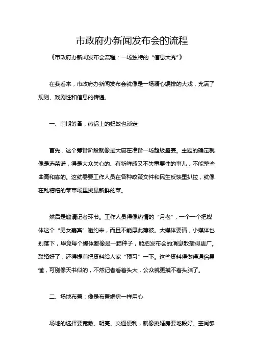 市政府办新闻发布会的流程