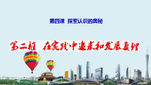 高中政治统编版必修四哲学与文化4.2在实践中追求和发展真理课件