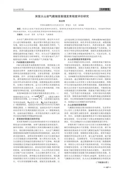 深层火山岩气藏储层裂缝发育程度评价研究