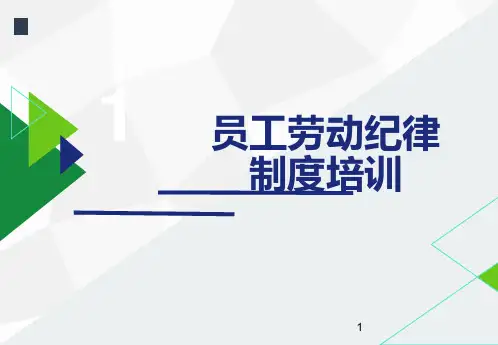 员工劳动纪律培训(PPT)