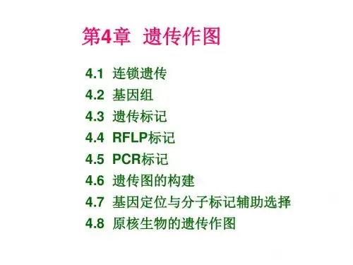 遗传学ppt课件第4章 遗传作图