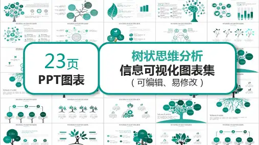 思维类分析图信息可视化图表集PPT模板