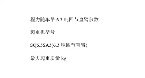 程力随车吊6.3吨四节直臂参数