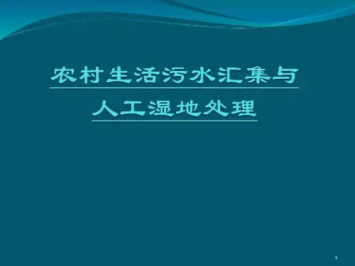 农村生活污水汇集与人工湿地处理ppt课件
