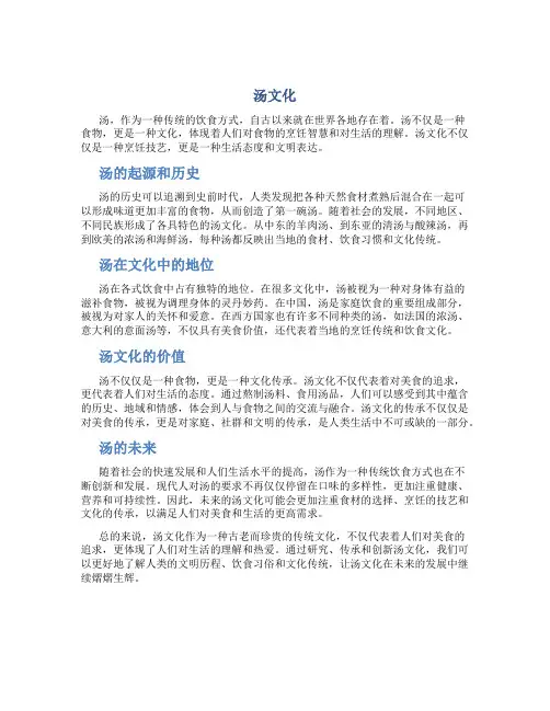 汤文化资料