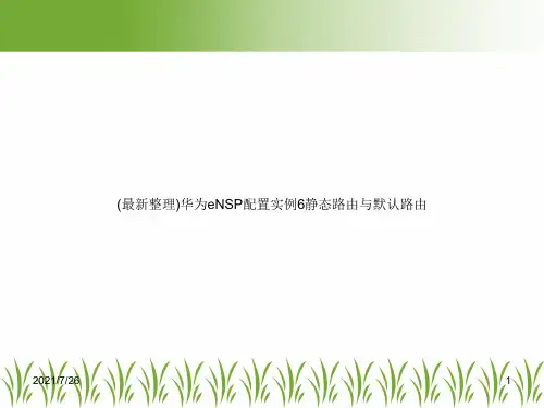 (最新整理)华为eNSP配置实例6静态路由与默认路由