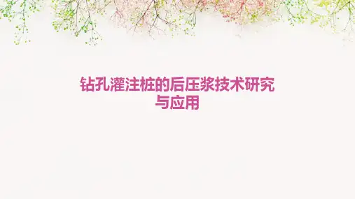 钻孔灌注桩的后压浆技术研究与应用(PPT)