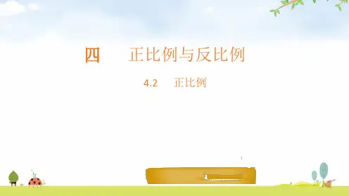 六年级下册数学 正比例北师大版