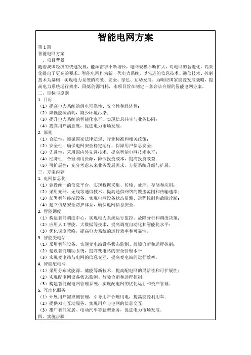 智能电网方案