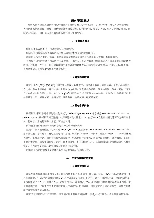 中国矿情_磷矿资源