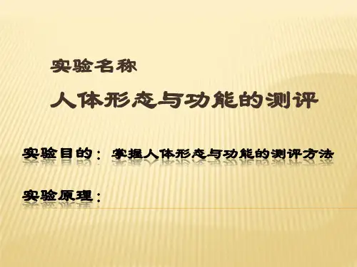 体育测量与评价实验