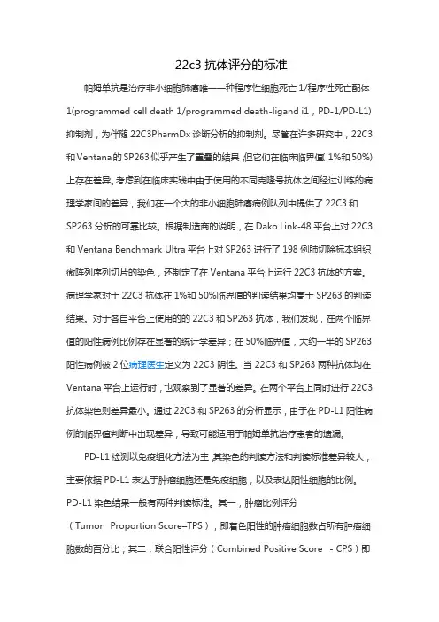 22c3抗体评分的标准