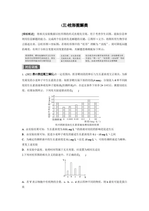 第二篇 专项一 (三)柱形图解类