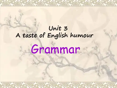 人教高中英语必修4Unit3Grammar公开课课件